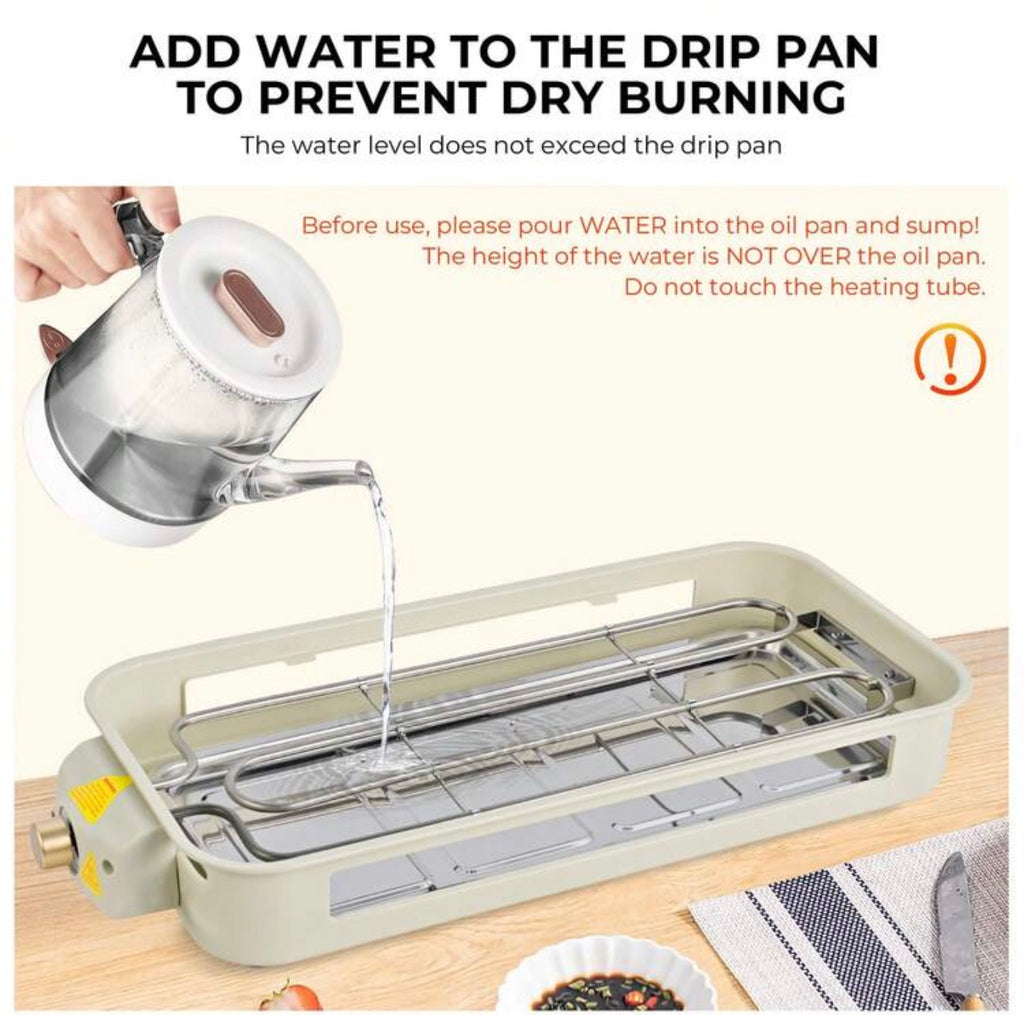 2-in-1 Smokeless Indoor Social Grill