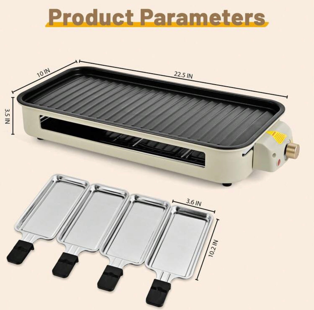 2-in-1 Smokeless Indoor Social Grill
