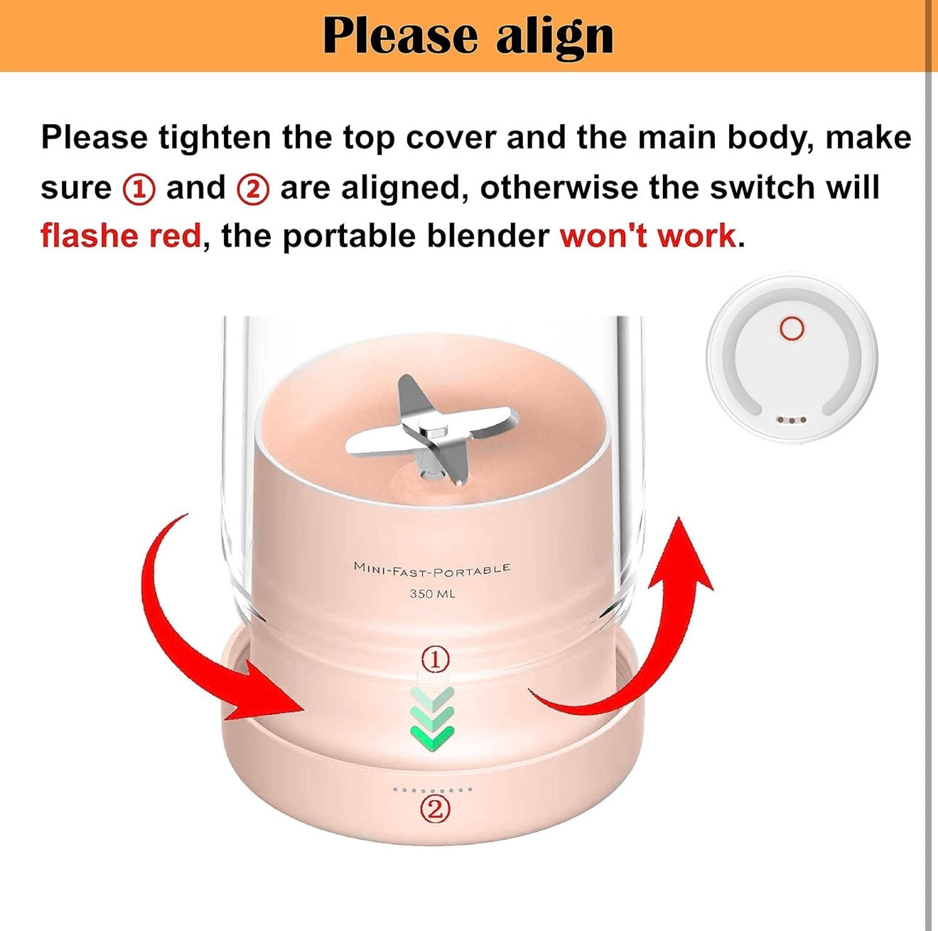 Portable Electric Juicer blender-350 ml USB rechargeable Fruit Mixer